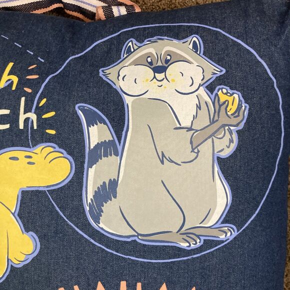 Disney Parks Critter Choas Travel Pillow Cushion Meeko Flit Pluto 26" x 26" - Picture 6 of 9